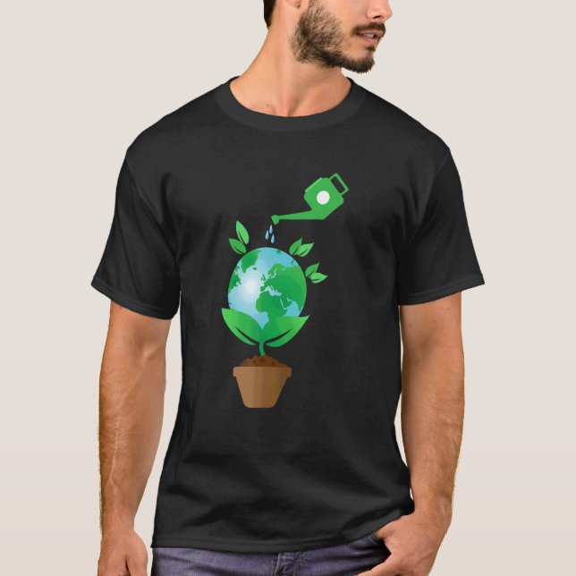 Rett unseren Planeten Klimawandel T-Shirt (Vorderseite)