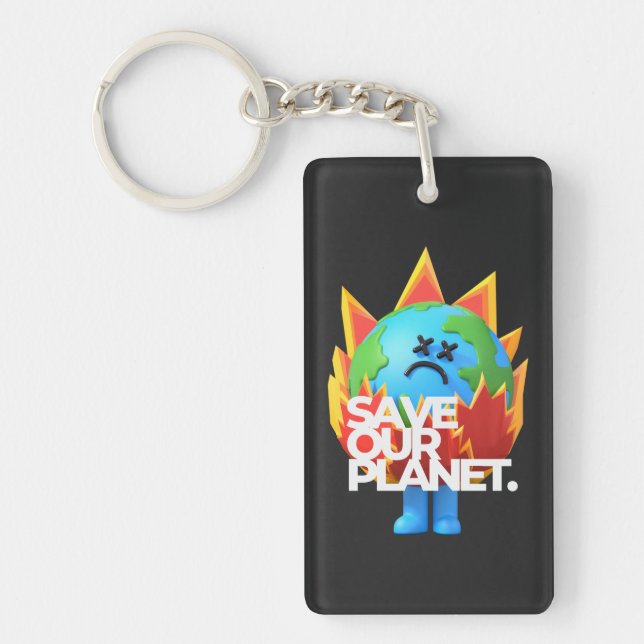 Rett unseren Planeten Schlüsselanhänger (Vorderseite)