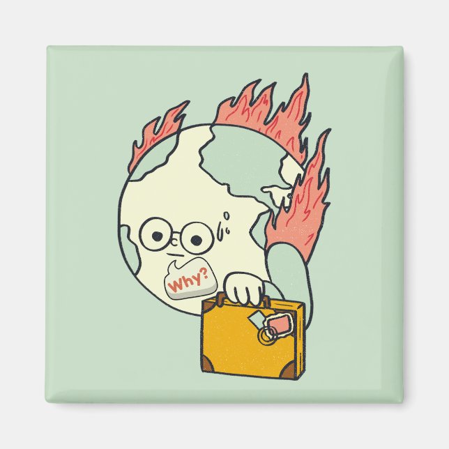 Rett unseren Planeten - Tag der Erde Magnet (Vorne)