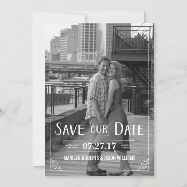 Rett unserer Date Hochzeitseinladung Save The Date (Vorderseite)
