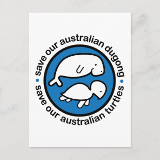 Rett unserer Dugong & Schildkröten Postkarte