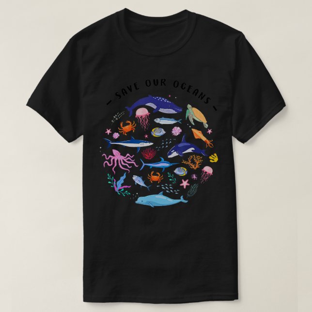 Rett unserer Meereslebewesen Meereslebewesen Pro T-Shirt (Design vorne)