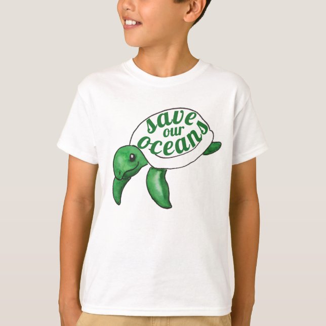 Rett unserer Meeresschildkröte T-Shirt (Vorderseite)