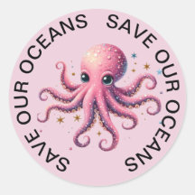 Rett unserer Oceans Octopus Stickers