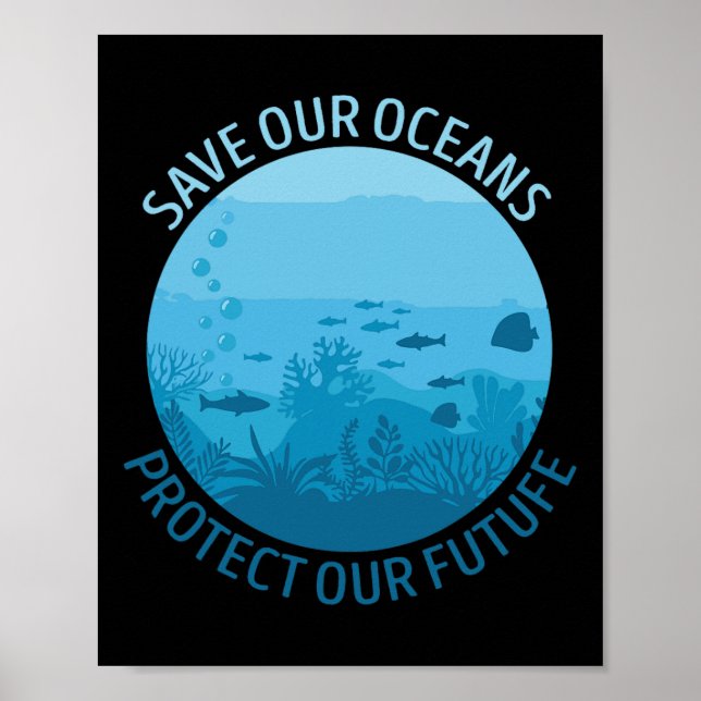 Rett unserer Ozeane Schutz für unseren künftigen T Poster (Vorne)