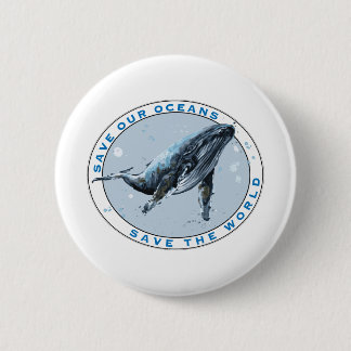Rett unserer Ozeane - Whaledesign Button