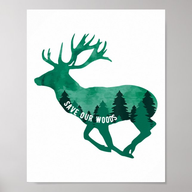 Rett unserer Waldschutzanlage Poster (Vorne)