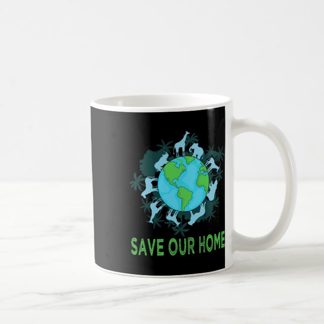 Rett unserer Zuhause Animals Wildlife Conservation Kaffeetasse (Rechts)