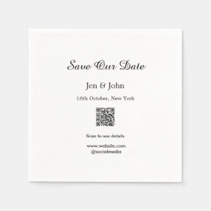 Rett unseres Datums QR für Details Name Datum Webs Serviette