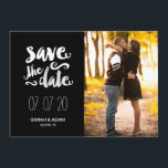 Rett unseres Datums | Save the Date Foto<br><div class="desc">Moderne Foto Save the Date Card mit niedlicher Schriftzeichen-Typografie. Monogram Gallery © Weitere Stile und Farben in unserem Shop unter www.zazzle.com/monogramgallery</div>