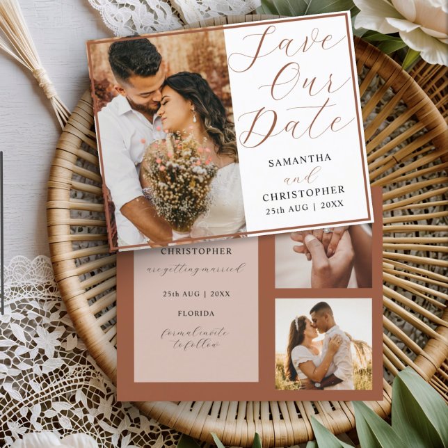 Rett unseres Datums Terracotta Foto Hochzeit (Von Creator hochgeladen)