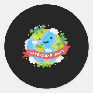 Rett unseres Planeten Mother Earth Environmental P Runder Aufkleber