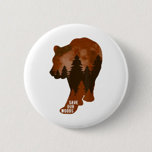 Rett unseres Waldschutzbären Grizz Button
