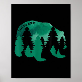 Rett unseres Waldschutzbären Grizz Poster