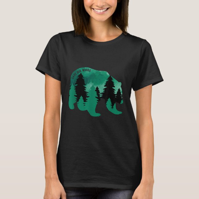 Rett unseres Waldschutzbären Grizz T-Shirt (Vorderseite)