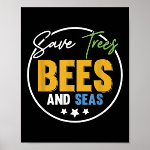 Rett von Bienen und Meeresumwelt Poster