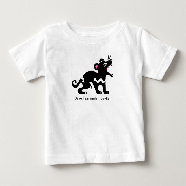 Rett von Tasmanischen Teufel-gefährdete Tiergrafik Baby T-shirt (Vorderseite)