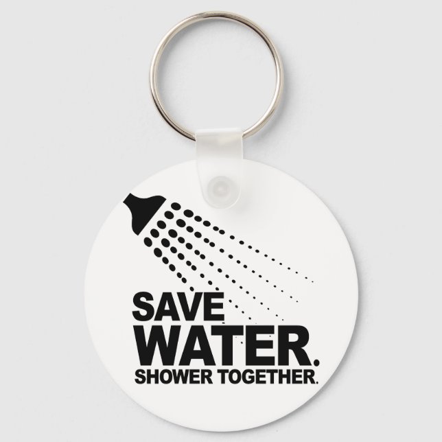 RETT WASSER. DUSCHE ZUSAMMEN. SCHLÜSSELANHÄNGER (Vorderseite)