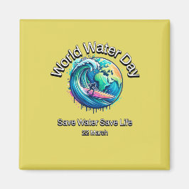 Rett Wasser, Rett das Leben. Weltwassertag. Magnet
