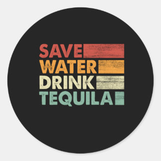 Rett Water Drink Tequila mexikanisch Runder Aufkleber