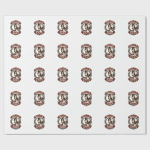 Rette alle Hunde Hund Blumenkranz Band_1 Geschenkpapier