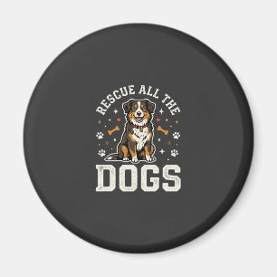 Rette alle Hunde Vintage Hund Magnet