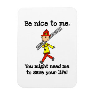 Rette Dein Leben Feuerwehrmann T-Shirts und Gesche Magnet