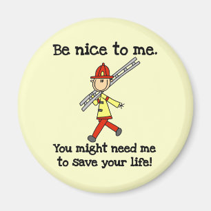 Rette Dein Leben Feuerwehrmann T-Shirts und Gesche Magnet