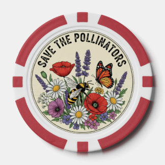 Rette den Bestäuber mit Biene, Schmetterling & Blu Pokerchips