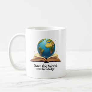 Rette die Welt mit Wissen Kaffeetasse