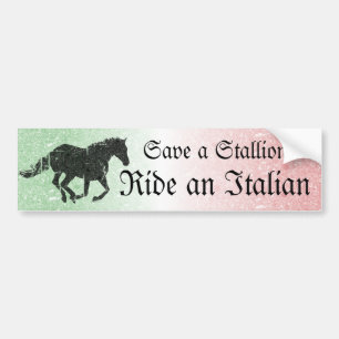 Rette ein Hengst, reite einen Italiener Aufkleber Autoaufkleber