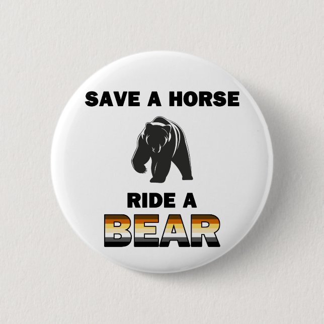 Rette ein Pferd Button (Vorderseite)