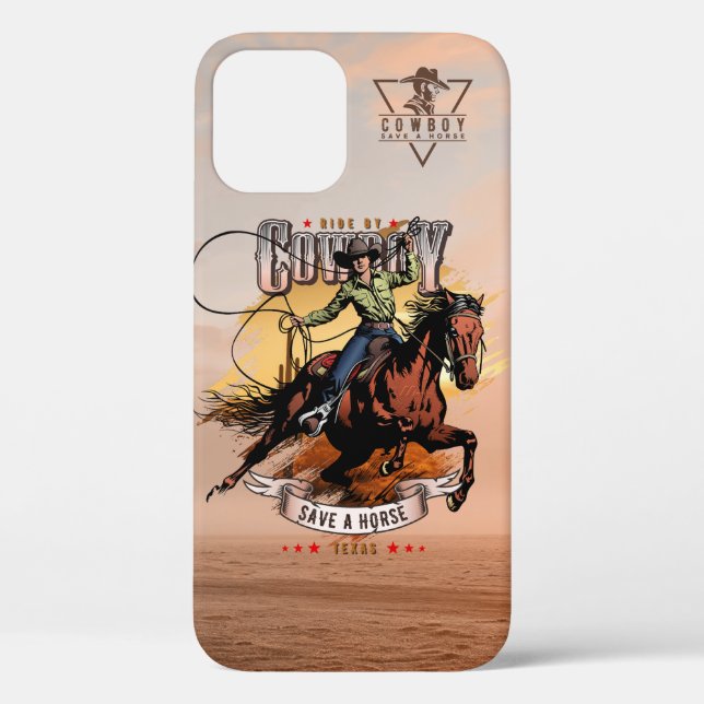 Rette ein Pferd; Reite einen Cowboy | Case-Mate iPhone Hülle (Rückseite)