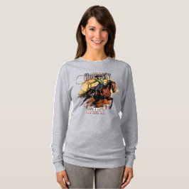 Rette ein Pferd; Reite einen Cowboy | Frauen Langa T-Shirt