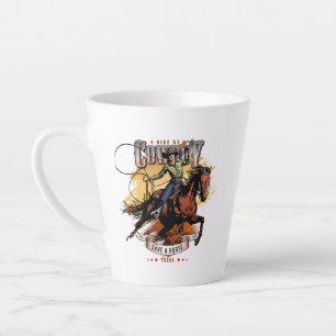 Rette ein Pferd; Reite einen Cowboy Latte Tasse