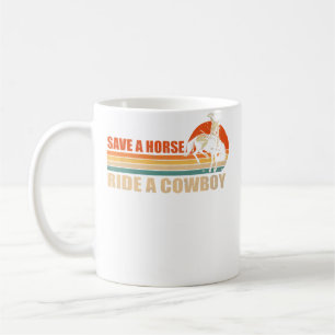 Rette ein Pferd, reite einen Cowboy-Reitpferd Kaffeetasse