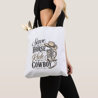 Rette ein Pferd, reite einen Cowboy Tasche