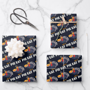 Rette einen Truthahn, iss Pie - Lustiges frohes Er Geschenkpapier Set