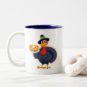 Rette einen Truthahn, iss Pie - Lustiges Happy Tha Zweifarbige Tasse