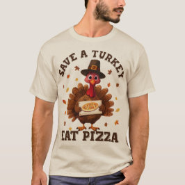 Rette einen Truthahn, iss Pizza – Lustige Thanksgi T-Shirt