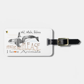 Rette mich der Wal Gepäckanhänger