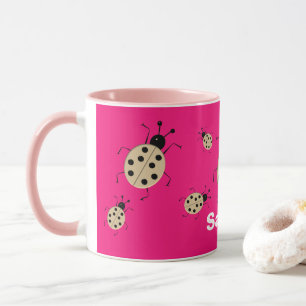 Rette mich! Süße bunte Marienkäfer,personalisiert Tasse