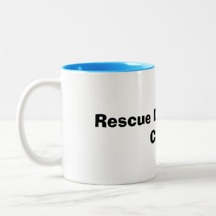 Retten Hunde und trinken Kaffee Geschenk für Tierl Zweifarbige Tasse