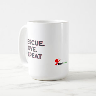 Retten. Lieben. Wiederholen. Minimalistisches De Kaffeetasse
