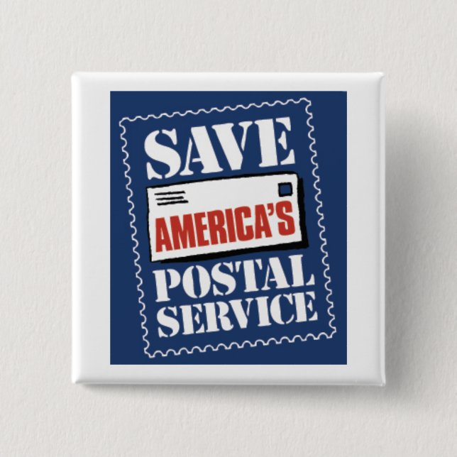 Retten Sie Amerikas Postservice Button (Vorderseite)