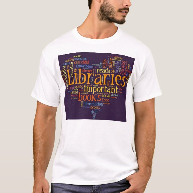 Retten Sie Bibliotheken T-Shirt (Vorderseite)