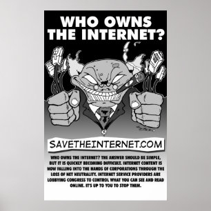 Retten Sie das Internet-Plakat Poster