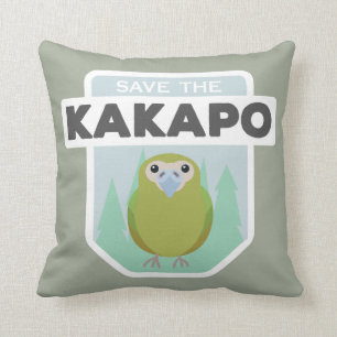 Retten Sie das Kakapo-Zuhause Throwkissen Kissen