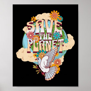 Retten Sie das Klimaschutzumfeld des Planeten Erde Poster