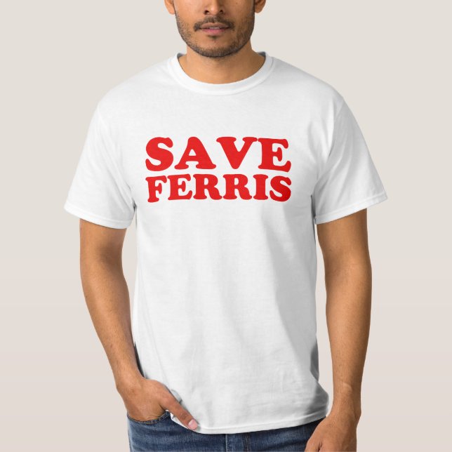 Retten Sie das lustige Shirt Ferris Männer (Vorderseite)